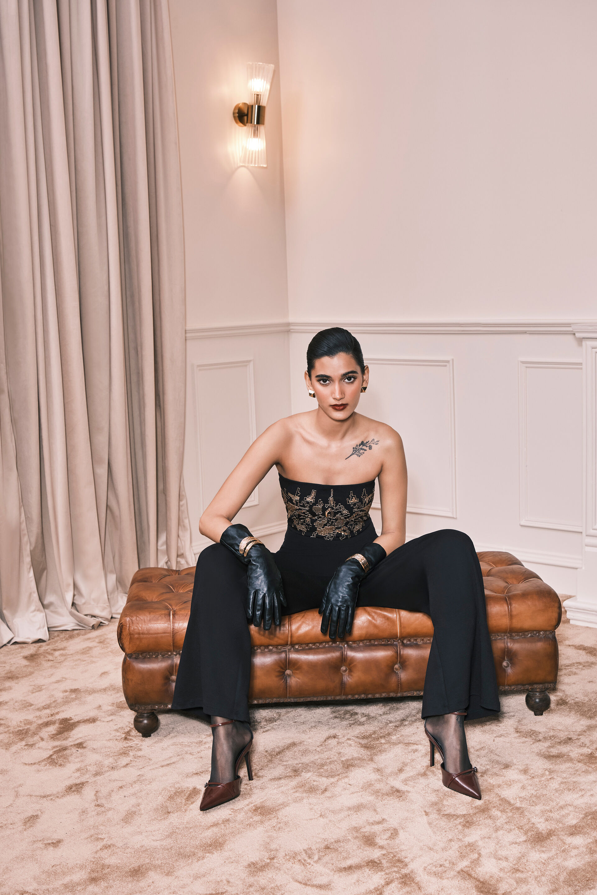 Twilight Blooms Jumpsuit, Black, image 6